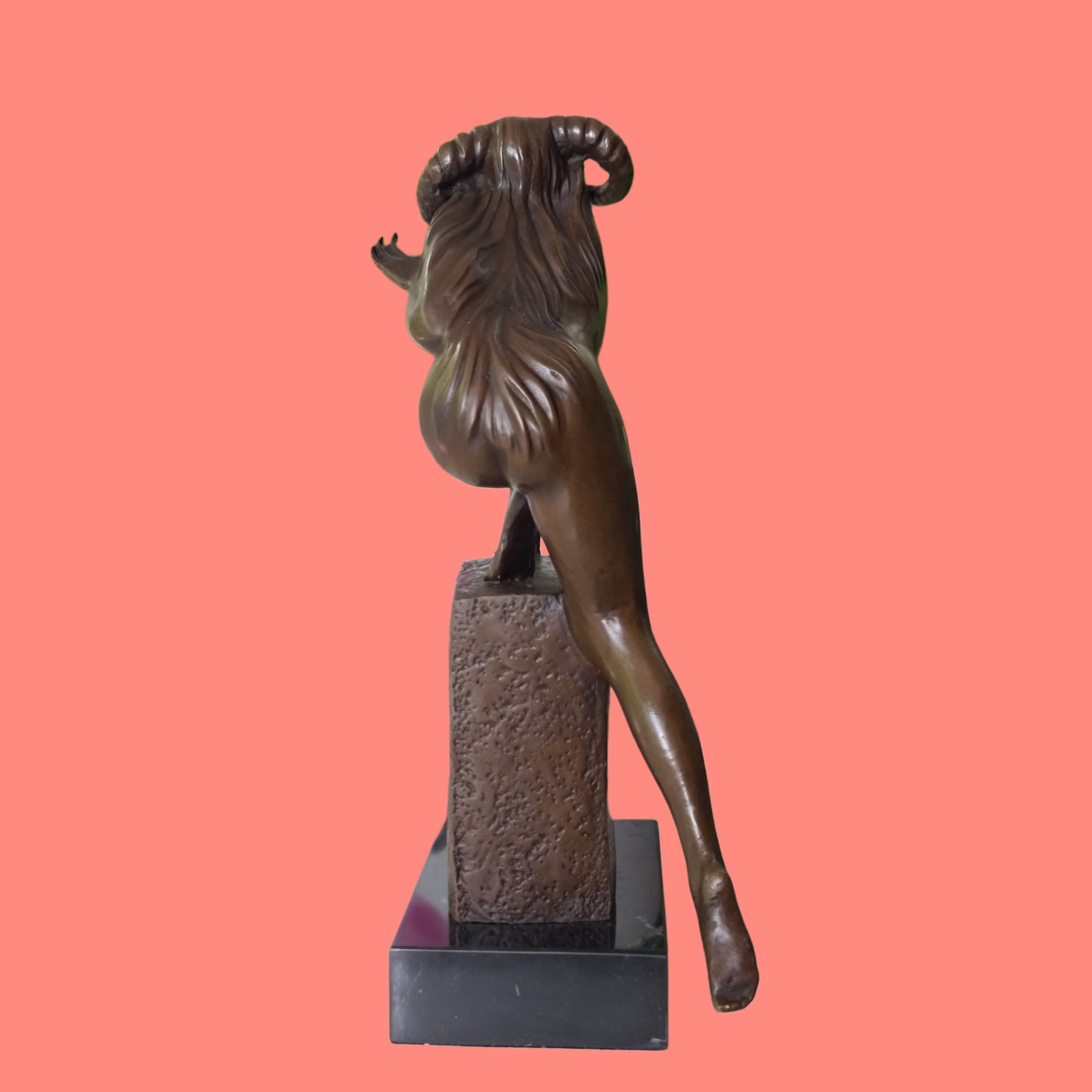 Handcrafted Nude Female Devil Bronze Sculpture Hot Cast Statue
