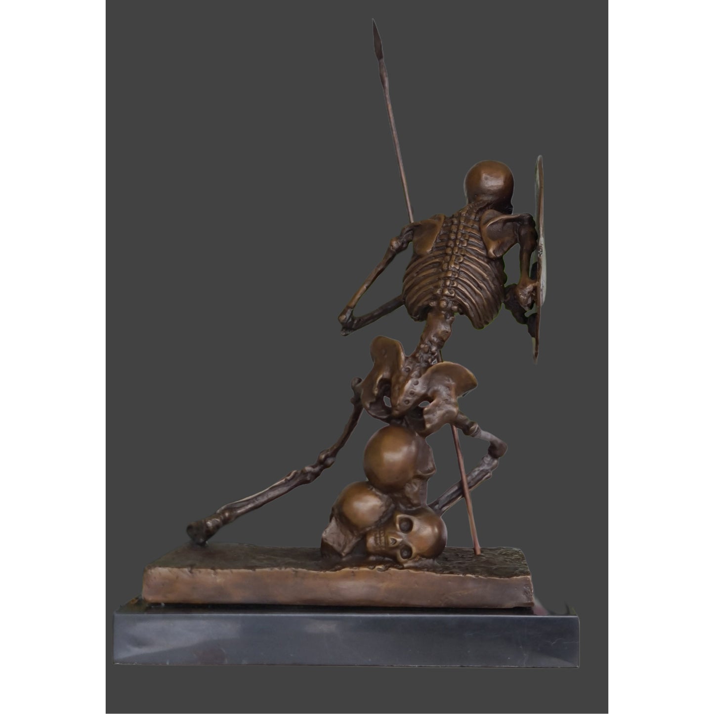 Bronze Statue - Skeleton The Warrior sculpture