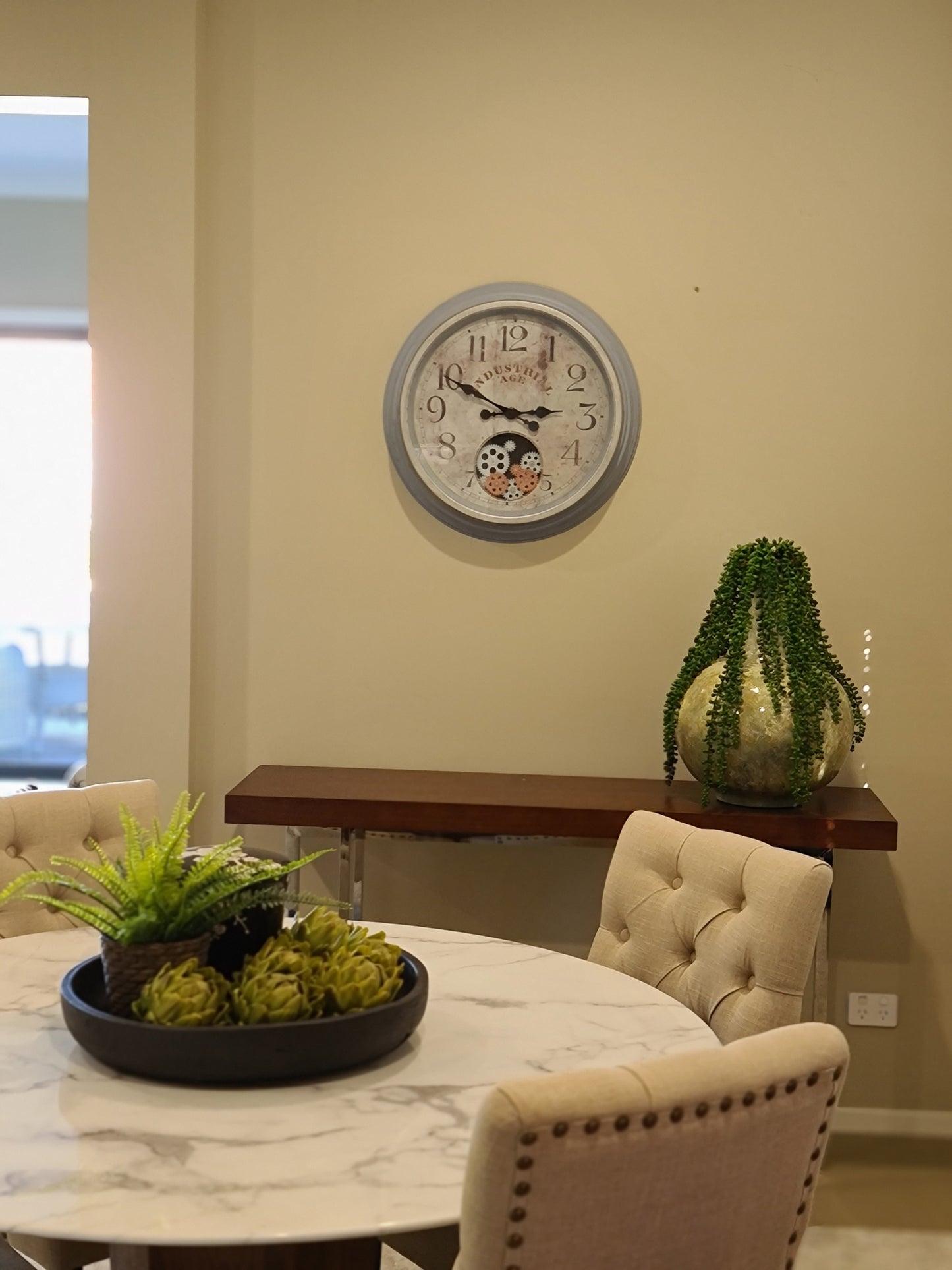 Industrial Age Numeric 58.9 Cm Antique Gear Moving Wall Clock