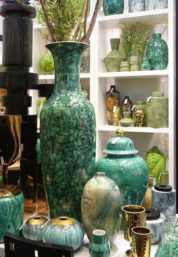 Green Cylinder Stool Container