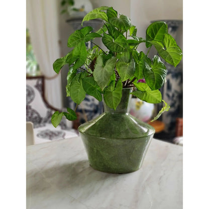 Green Shagreen Vase
