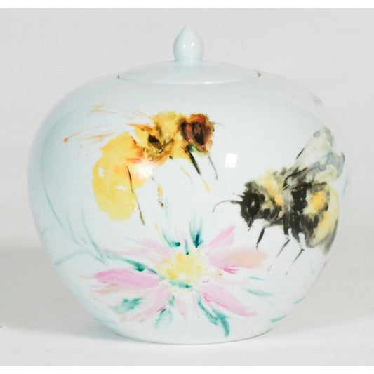 Beehive Handprinted Vase/container