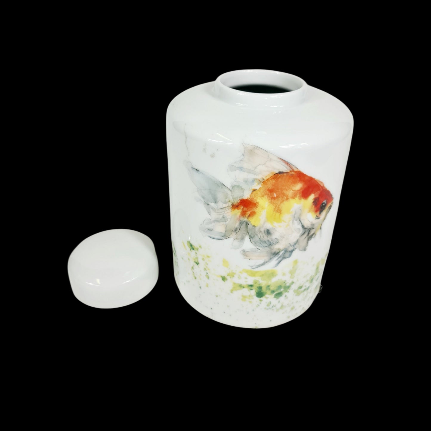 Large Container: Hand painted Gold Fish