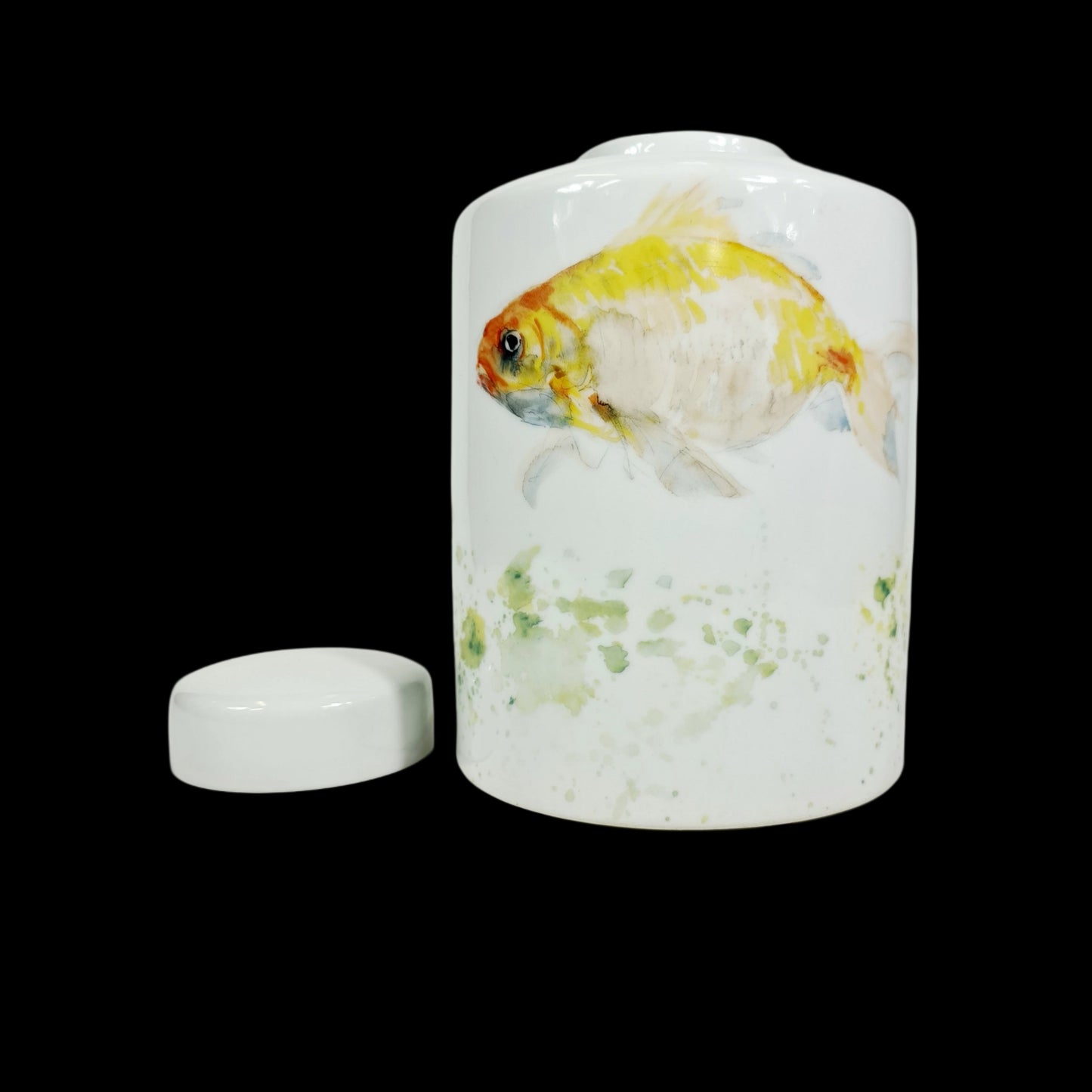 Large Container: Hand painted Gold Fish