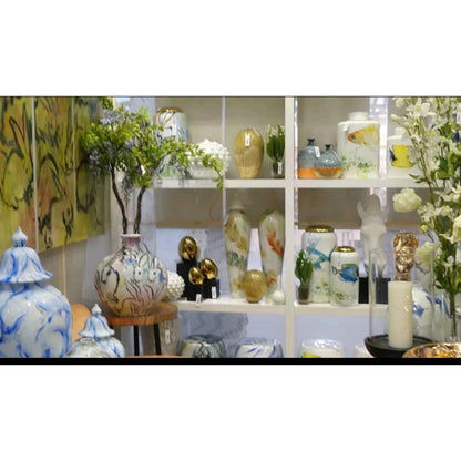 Large Container: Hand painted Gold Fish