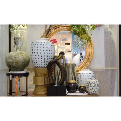 Large Vintage Hand Painted/ Handmade Texture Vase