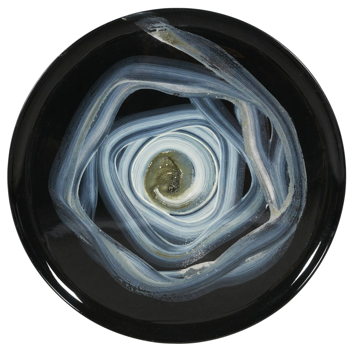 Abstract Concentric Deco Hand painted Plate