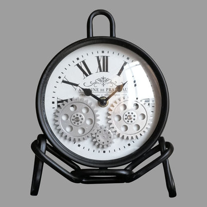 Antoine De Praiteau 23 Cm  Moving Gear Table Clock