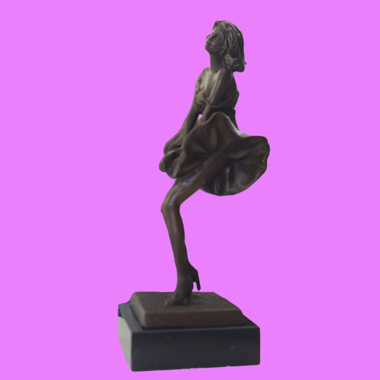 Marilyn Monroe bronze Sculpture on marble top