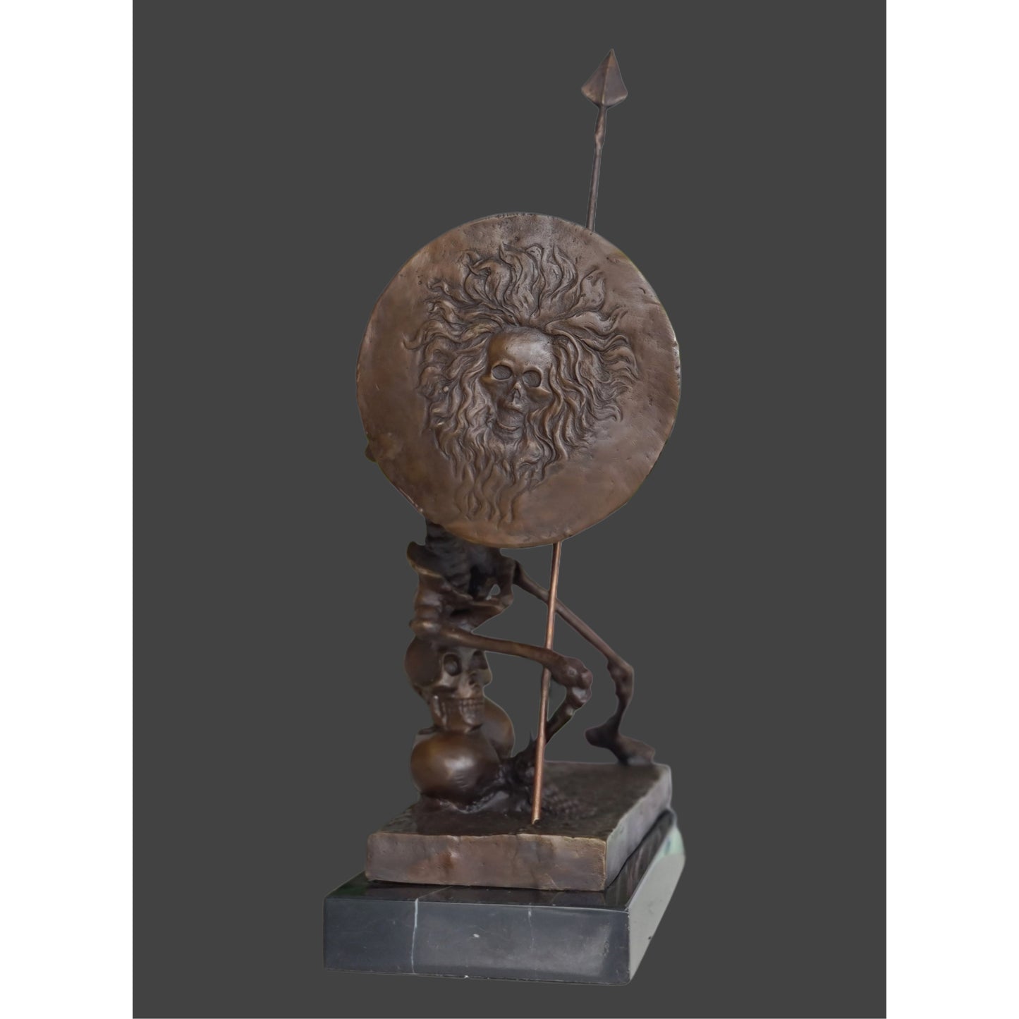 Bronze Statue - Skeleton The Warrior sculpture