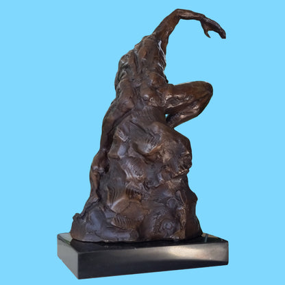 An Imposing Sculpture Of Naked Muscular Man