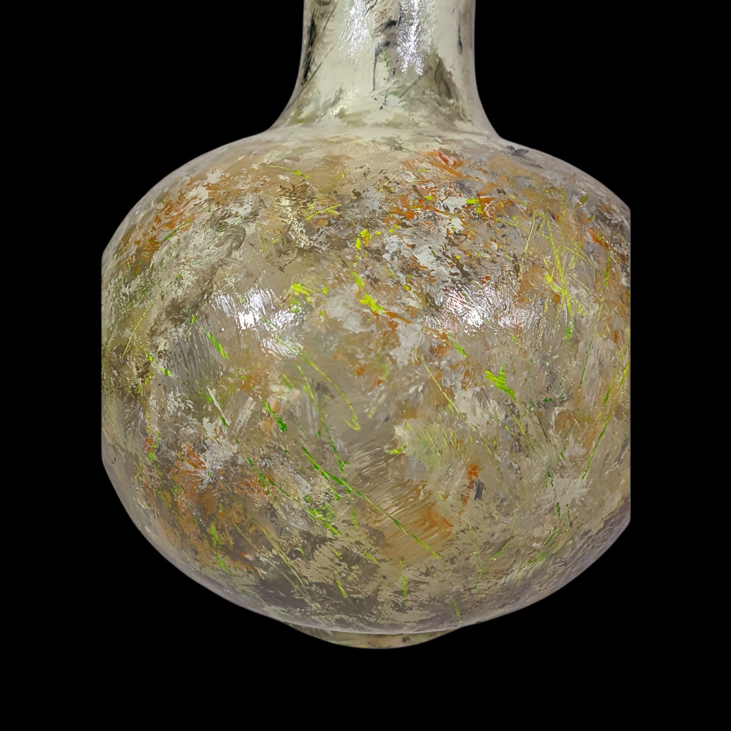 Large Vintage Hand Painted/ Handmade Texture Vase