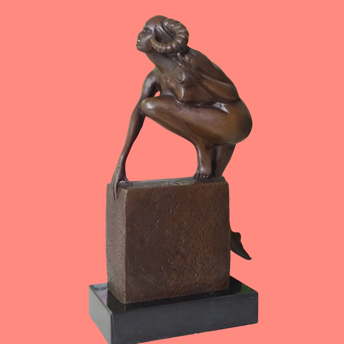 Handcrafted Nude Female Devil Bronze Sculpture Hot Cast Statue