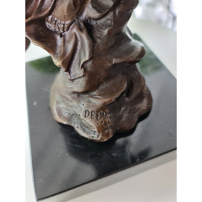 Bronze Sculpture Angel " Psyche And Eros " Statue Figure Cupid