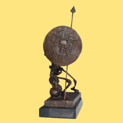 Bronze Statue - Skeleton The Warrior sculpture