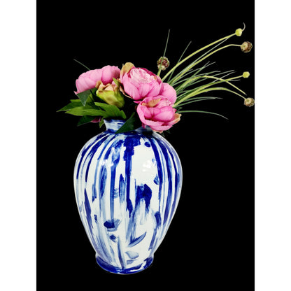 Hand painted Blue and White Vase