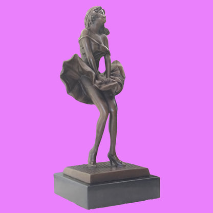 Marilyn Monroe bronze Sculpture on marble top