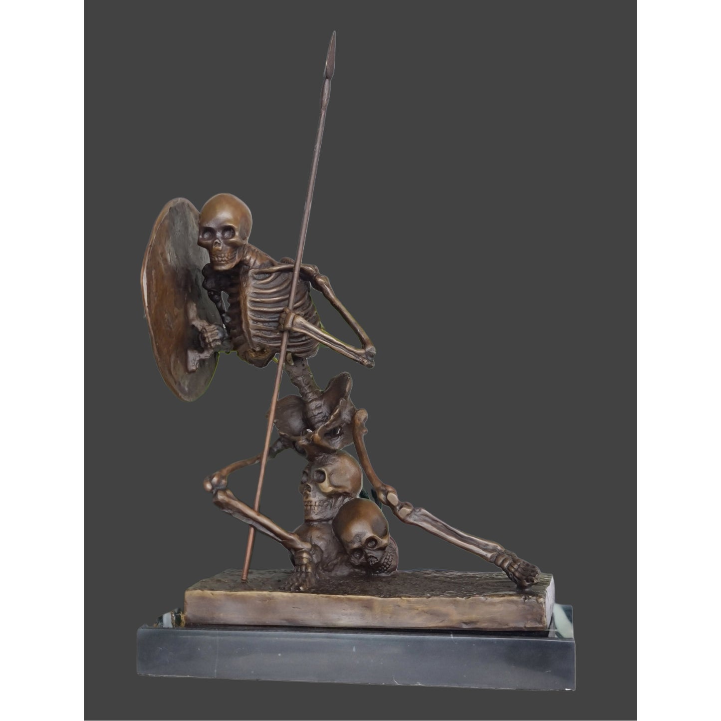 Bronze Statue - Skeleton The Warrior sculpture