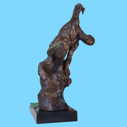 An Imposing Sculpture Of Naked Muscular Man