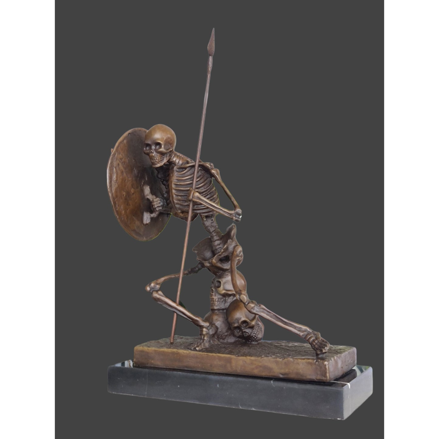 Bronze Statue - Skeleton The Warrior sculpture