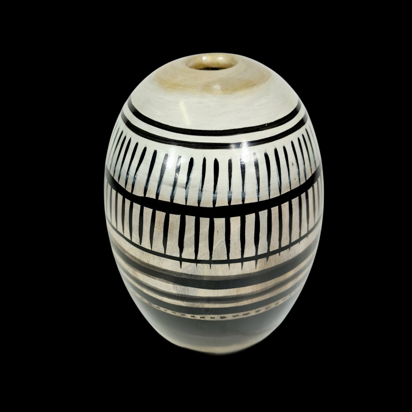 Hand Painted & Handmade Wooden Vase: Dawn and Dusk