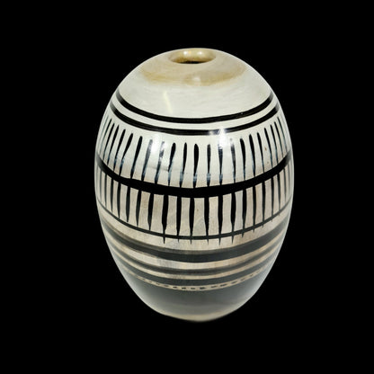 Hand Painted & Handmade Wooden Vase: Dawn and Dusk