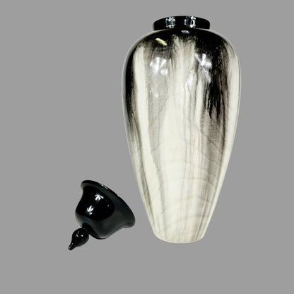 Large Hand painted (paint Dripping)/ Handmade wooden Pet Urns