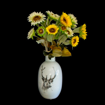 Large Hand Painted Vase Wild Elk