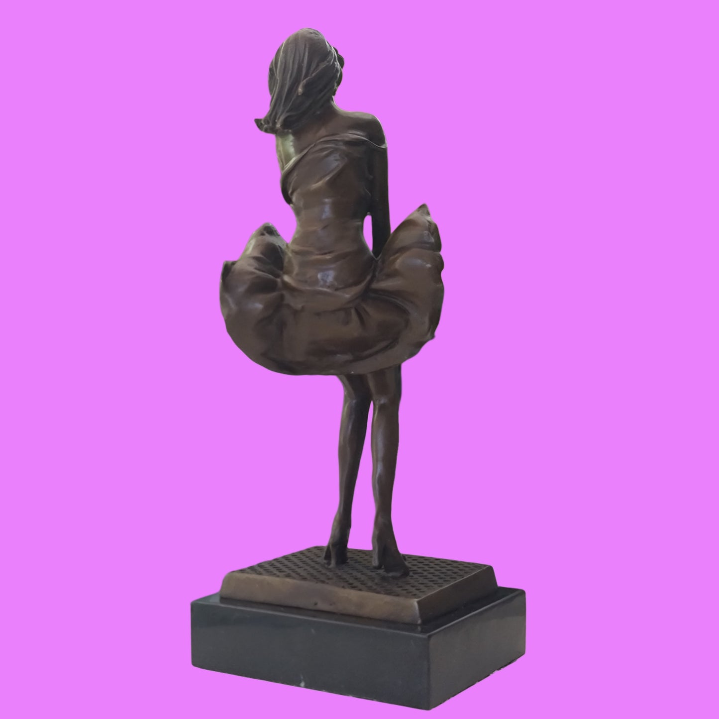 Marilyn Monroe bronze Sculpture on marble top