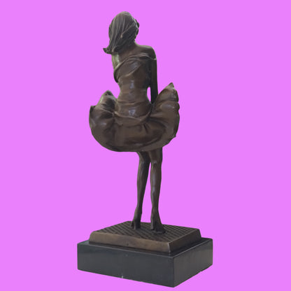 Marilyn Monroe bronze Sculpture on marble top