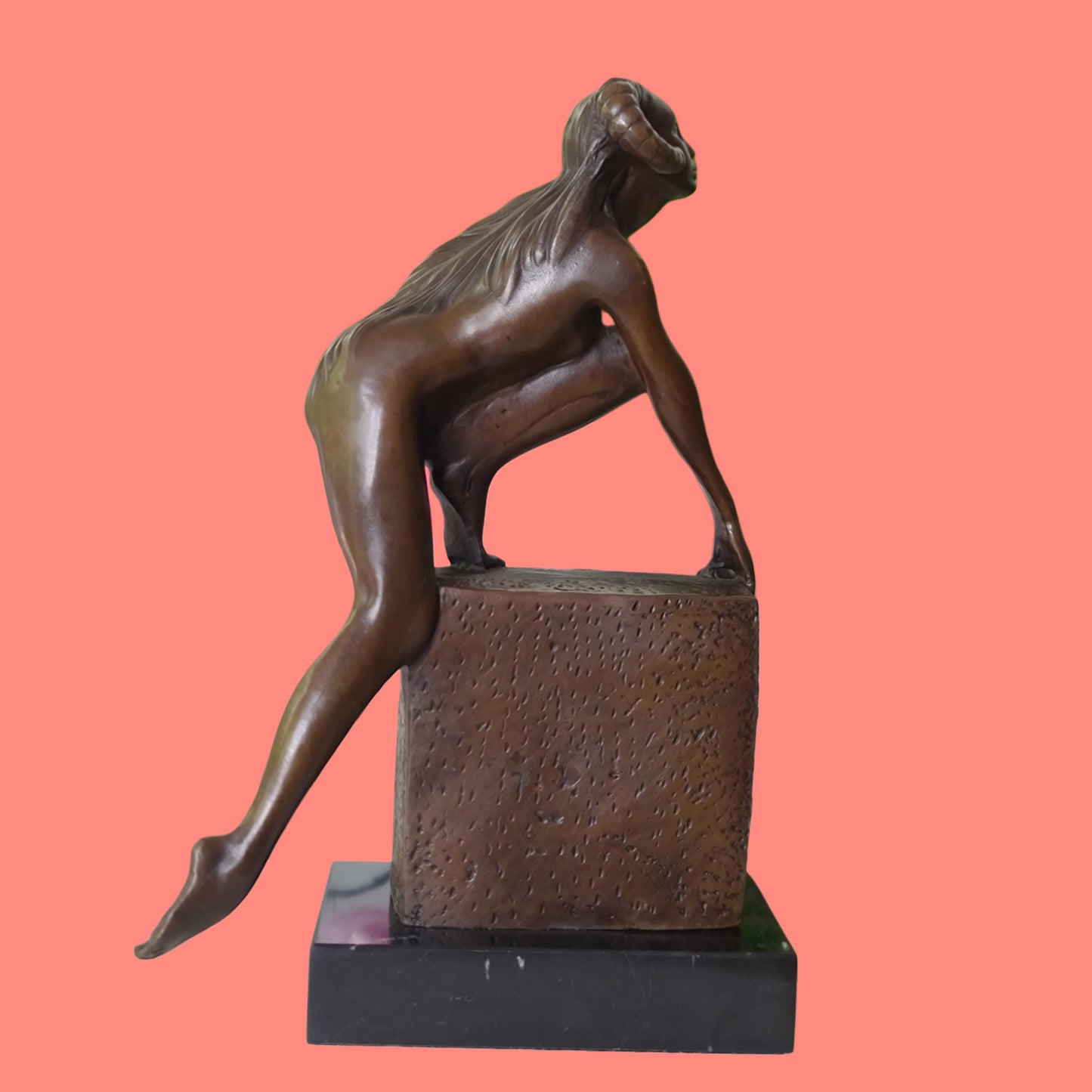 Handcrafted Nude Female Devil Bronze Sculpture Hot Cast Statue