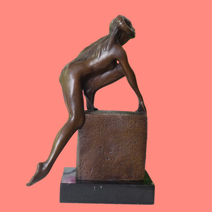 Handcrafted Nude Female Devil Bronze Sculpture Hot Cast Statue