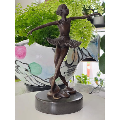 Bronze statue little ballerina girl Dancer Bronze sculpture