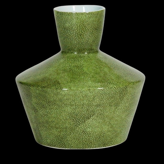 Green Shagreen Vase