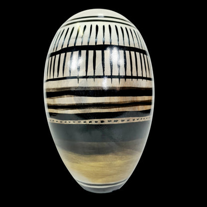 Hand Painted & Handmade Wooden Vase: Dawn and Dusk