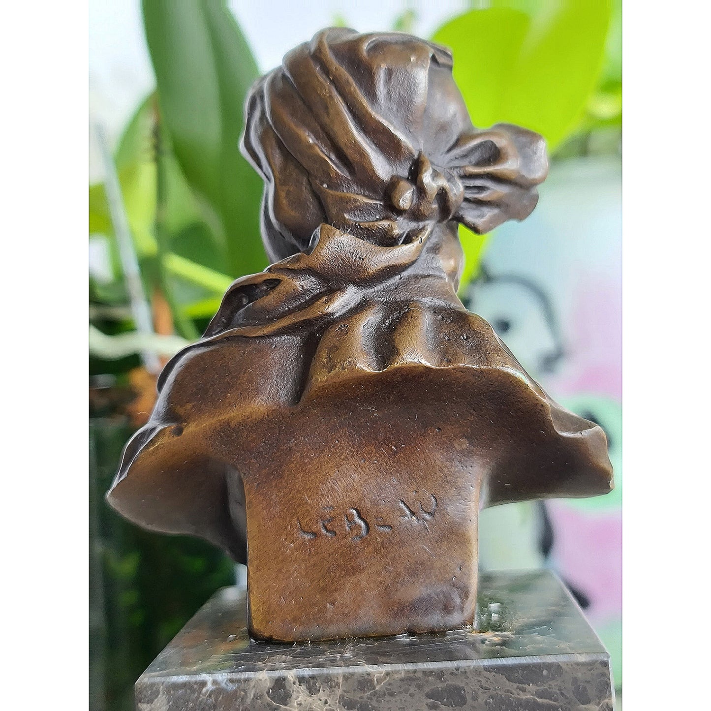 Beautiful Bust Of Royal Maiden Sculpture On Marble Base