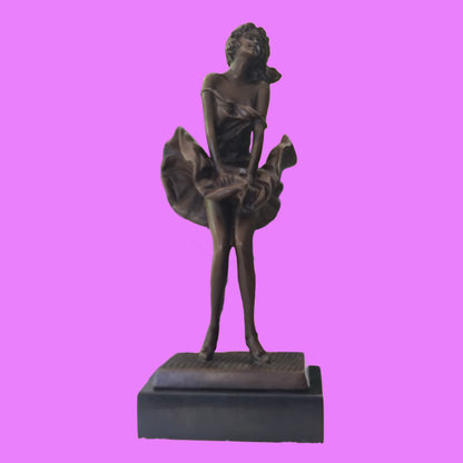 Marilyn Monroe bronze Sculpture on marble top