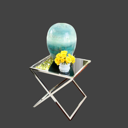 Large Hand painted/ Handmade Pascal Blue Vase