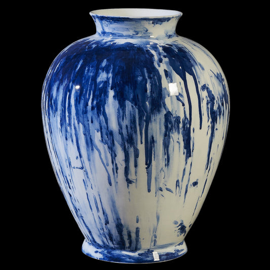 Hand painted Blue and White Vase