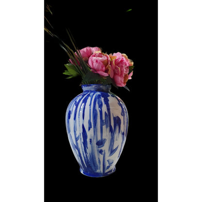 Hand painted Blue and White Vase