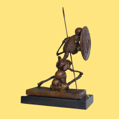 Bronze Statue - Skeleton The Warrior sculpture
