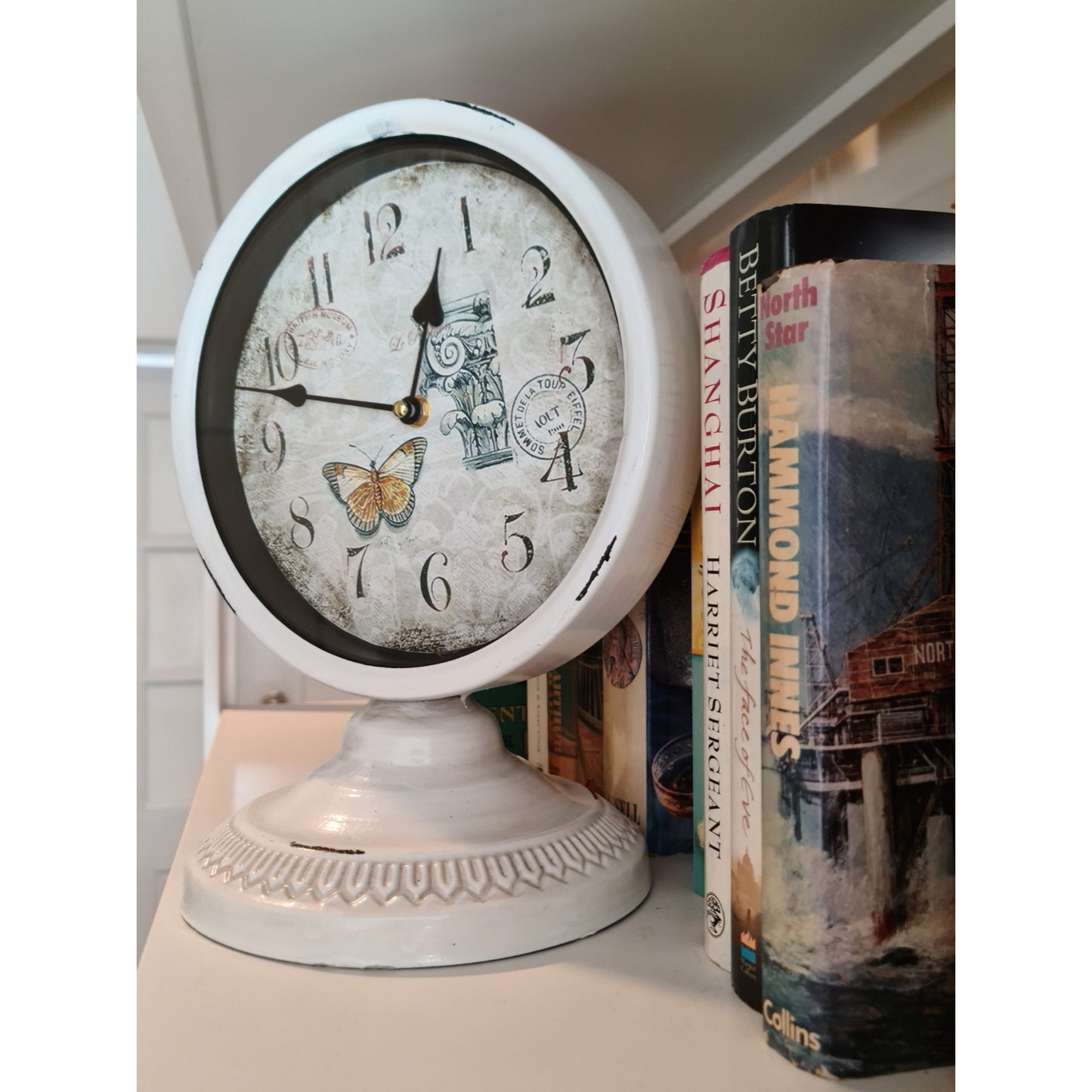 Antique White Mantel 33 Cm Table Clock