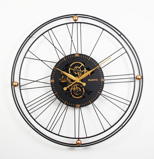 QUARTZ 90.5 Cm Moving  Gear Wall Clock