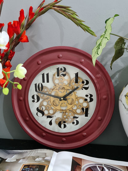 Paris-Cafe De Marguerites  40 Cm Gear Wall Clock