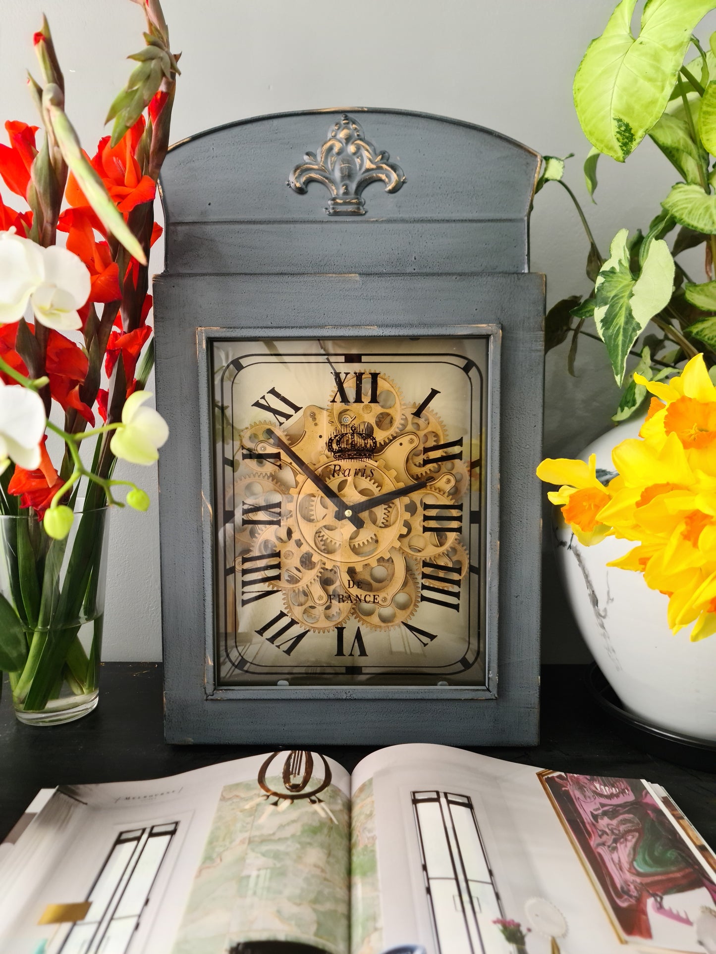 Old Town Square Paris De France 59 Cm Gear Wall Clock