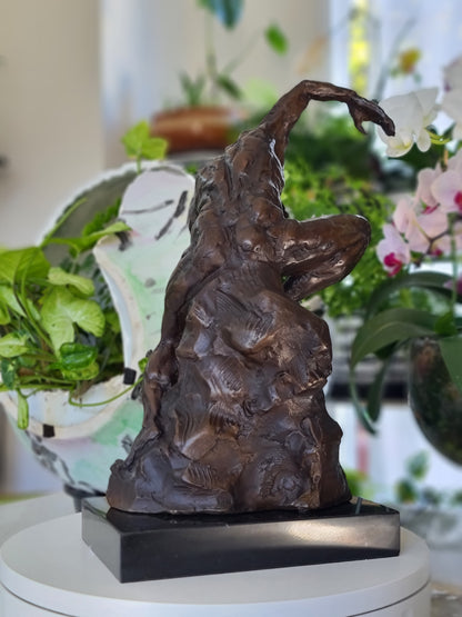 An Imposing Sculpture Of Naked Muscular Man