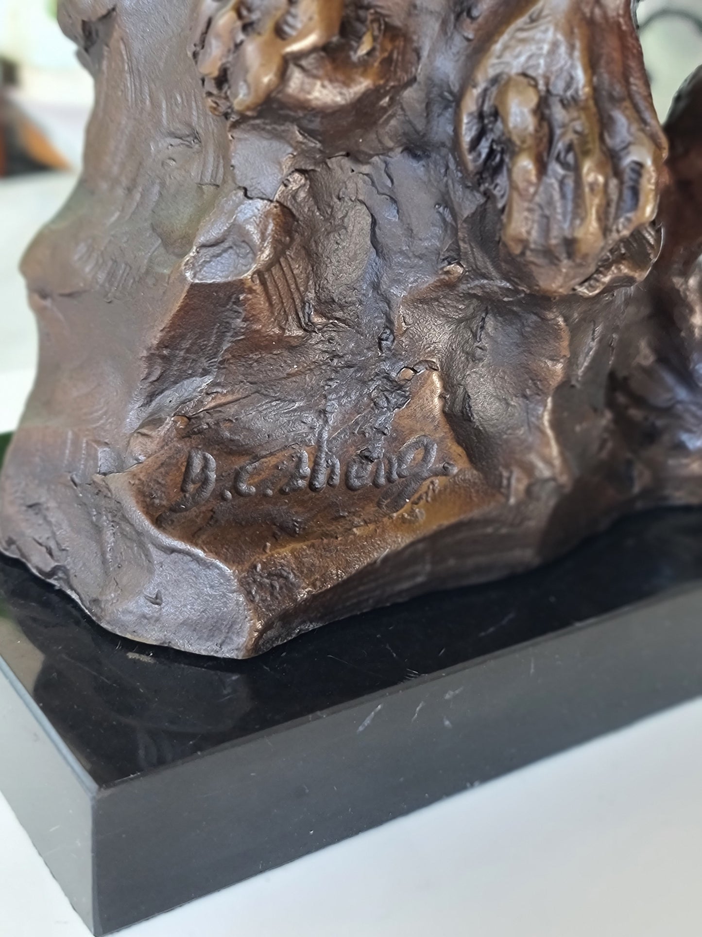 An Imposing Sculpture Of Naked Muscular Man