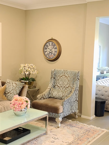 Roman Numeral 58.9 Cm Industrial Age Vintage Gear Moving Clock