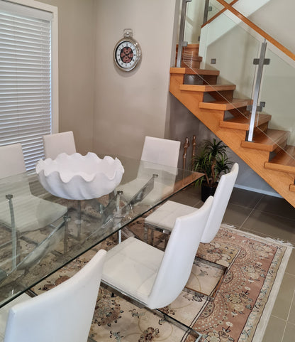 Roman Numeral 50 Cm Stainless Steel Exposed oval Gear Moving Clock