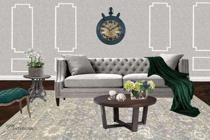 Metal Oval 46.5 Cm Bassett 1922 Viginia Gear Wall Clock